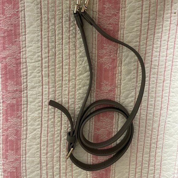 Theory Linden Leather Bag Strap (Dark Grey Gray) - Picture 2 of 4